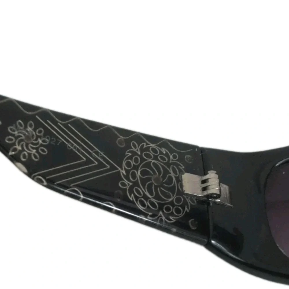 Vintage Oscar de la Renta Sunglasses MOD 1027 001 Black Wrap Shield Y2K